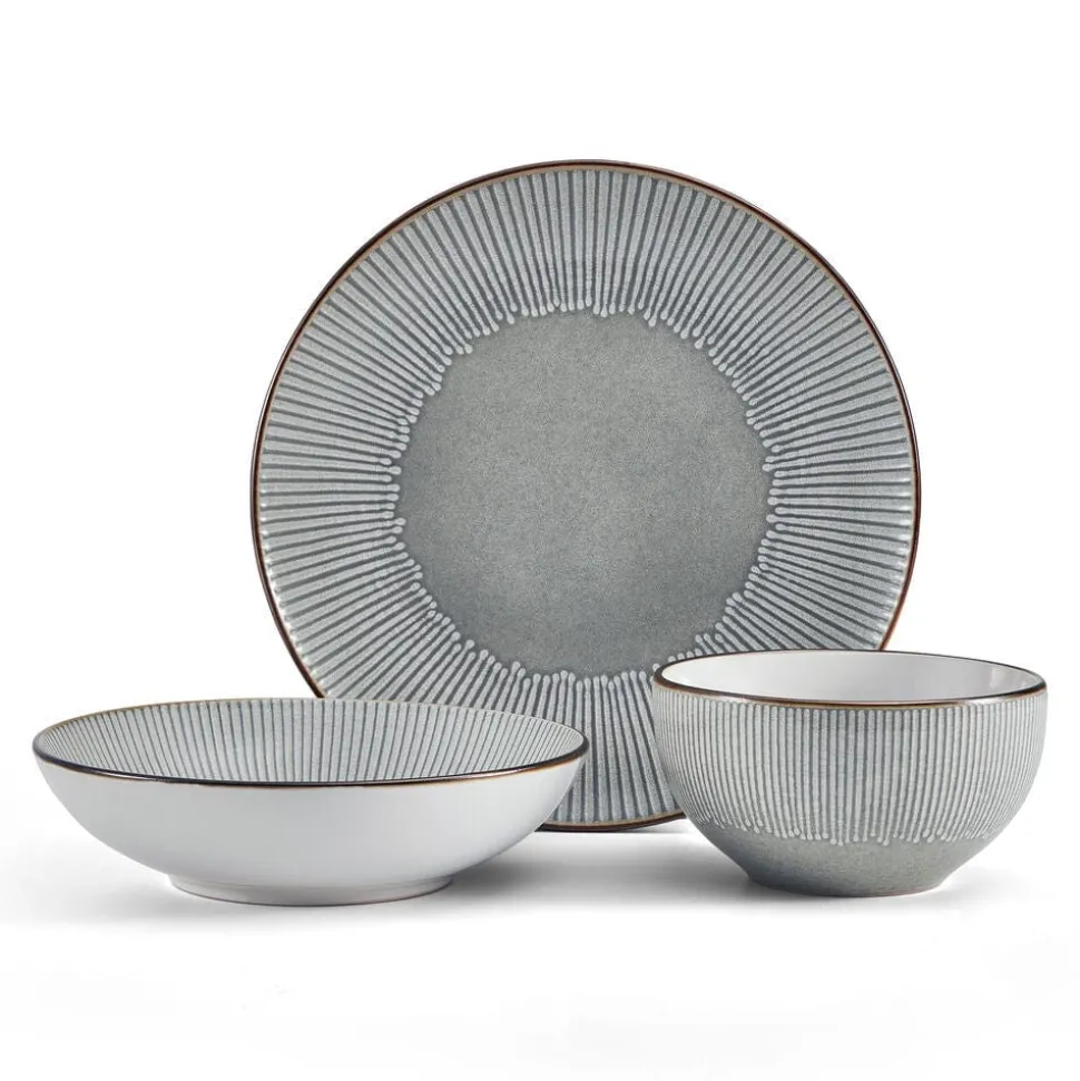 Arlie Gray 12 Piece Dinnerware Set, Service for 4