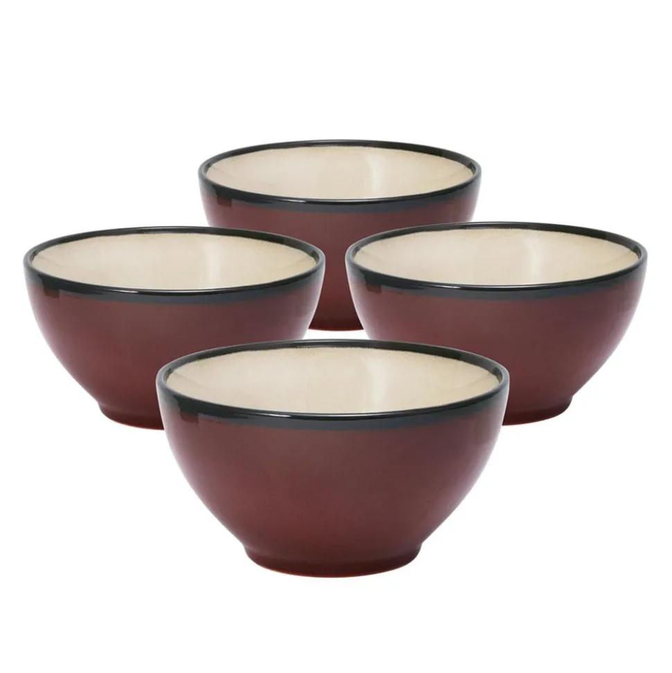 Belmont Set of 4 Red Soup Cereal Bowls