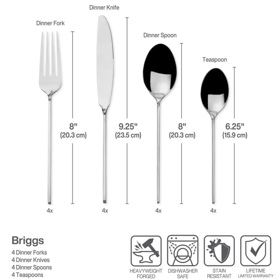 Briggs Forged 20 Piece Flatware Set, Service for 4