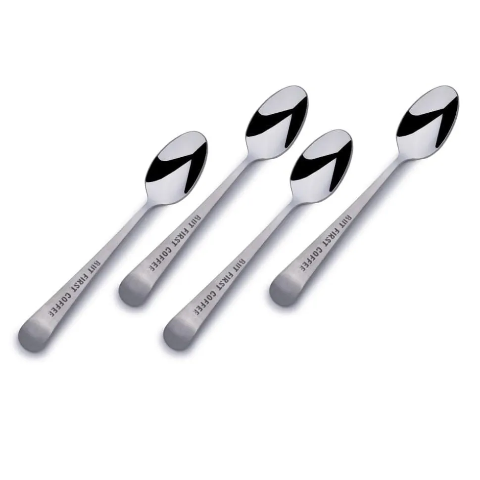 But First Coffee Set of 4 Mini Coffee Spoons