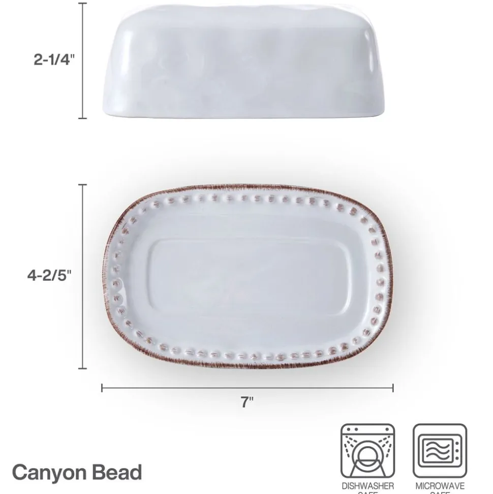 Canyon Bead Covered Butter Dish