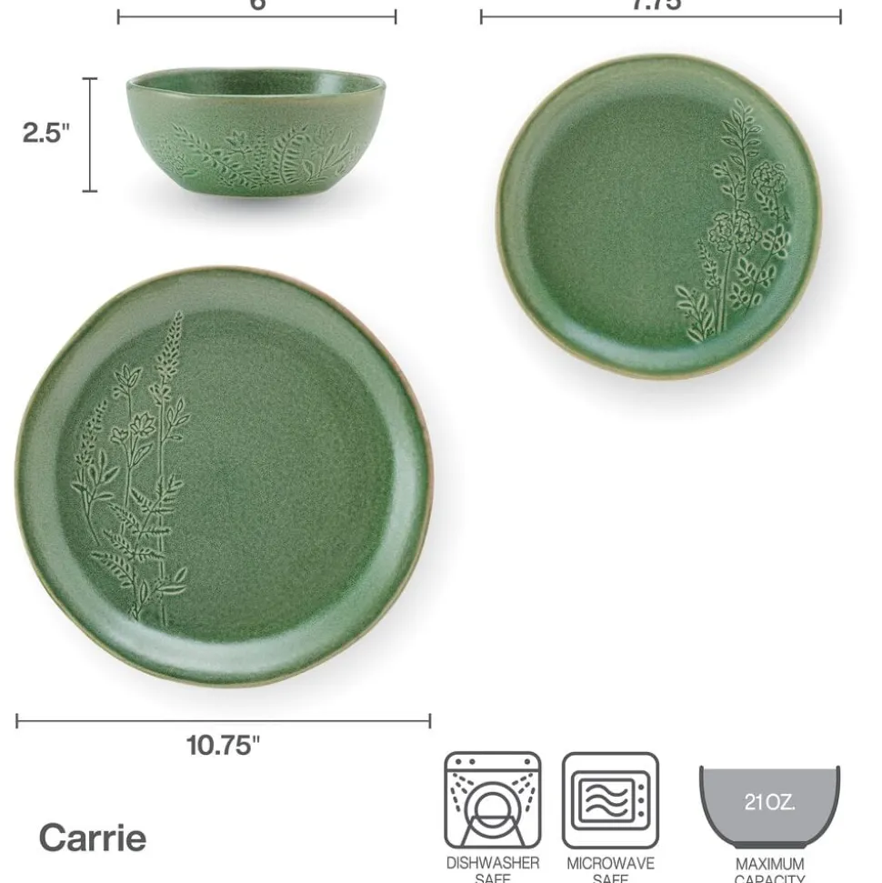 Carrie 12 Piece Dinnerware Set, Service for 4