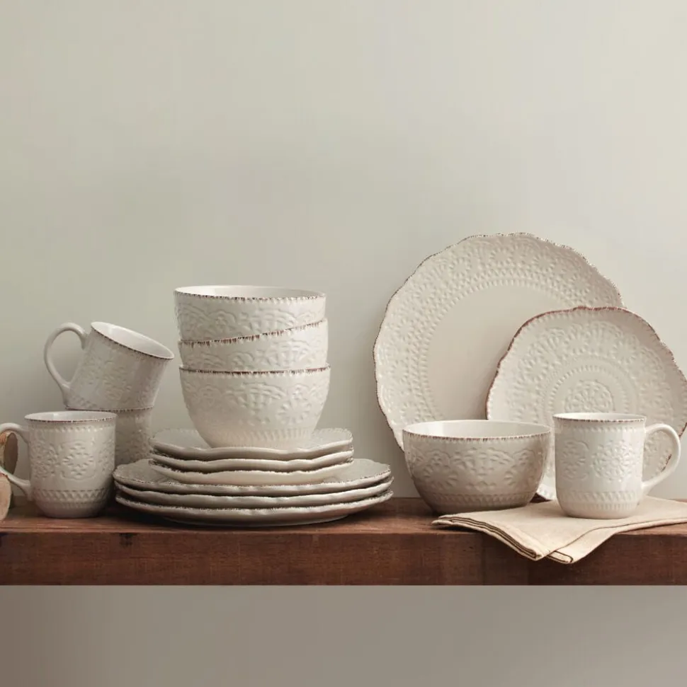 Chateau Cream 16 Piece Dinnerware Set, Service for 4