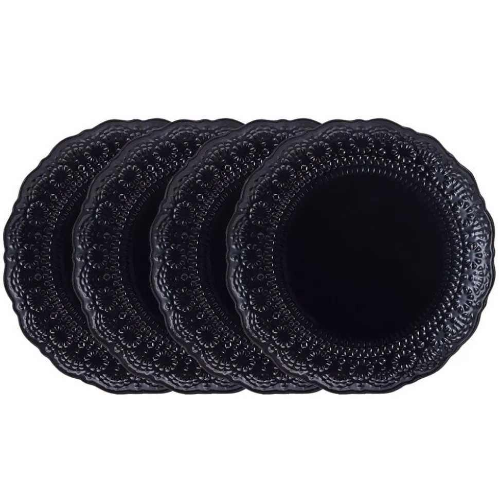 Chateau Midnight Set of 4 Dinner Plates
