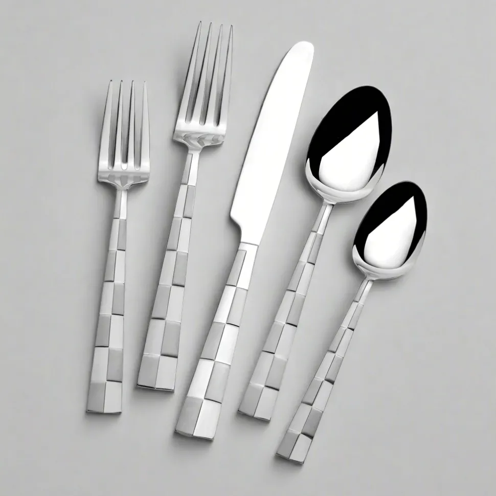 Checkered Frost 20 Piece Flatware Set, Service for 4