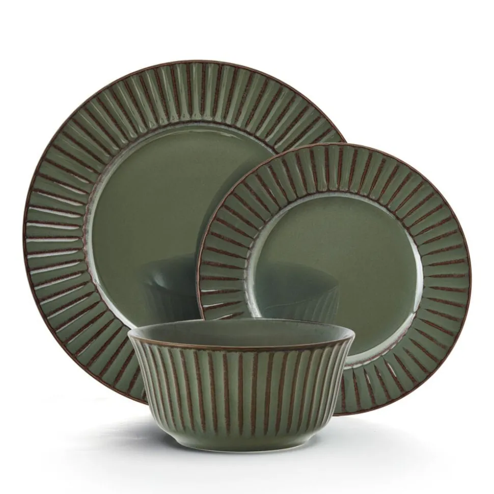 Dannie Green 12 Piece Dinnerware Set, Service for 4