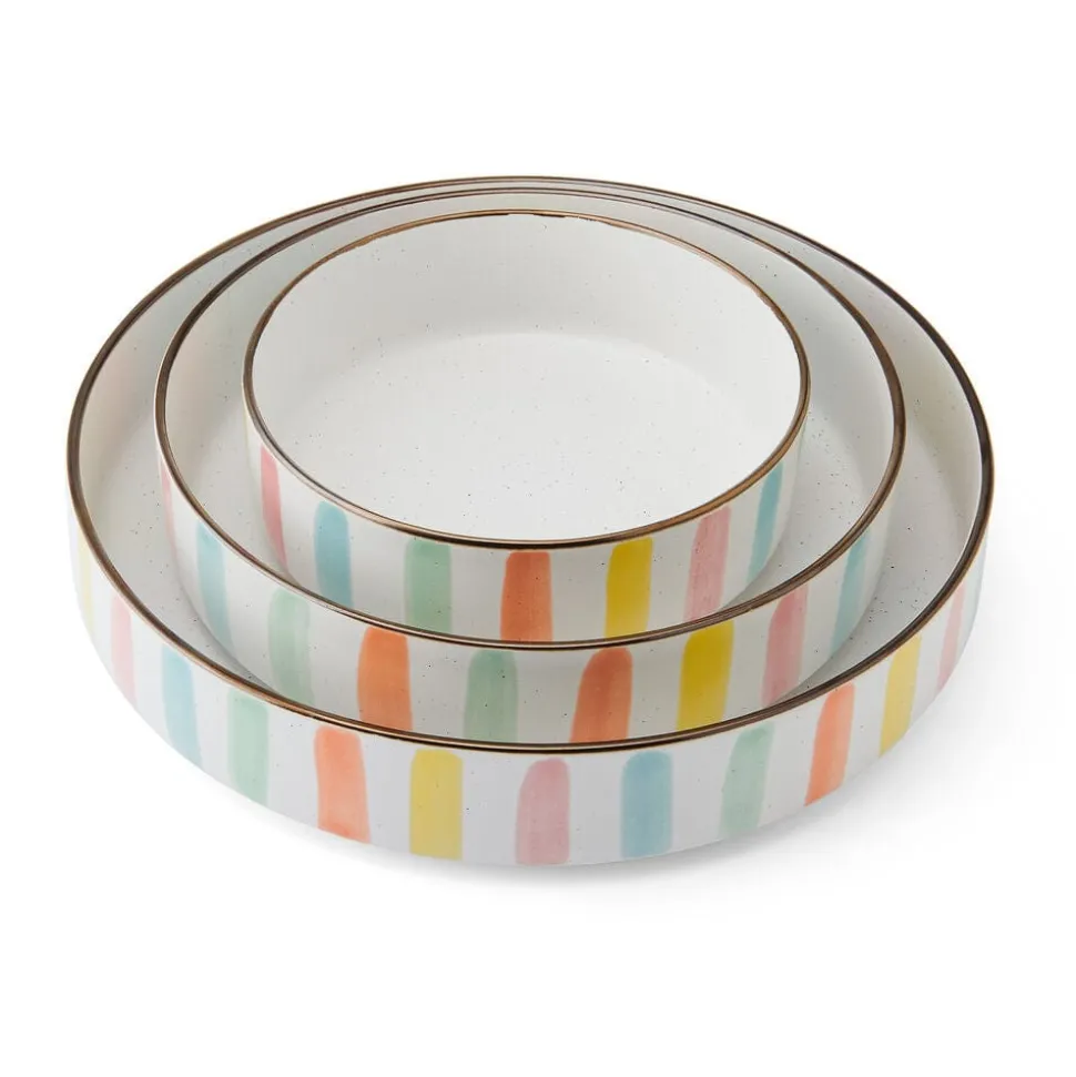 Darbie Angell Happy Spring Summer 9 piece Bowl Set, Service for 3