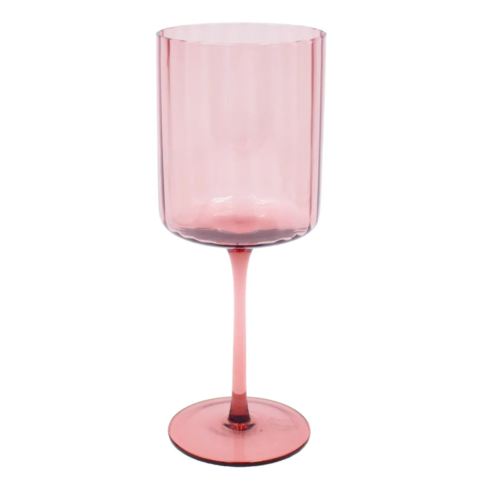 Darbie Angell Set of 4 Prismatic Lilac Wine Glasses
