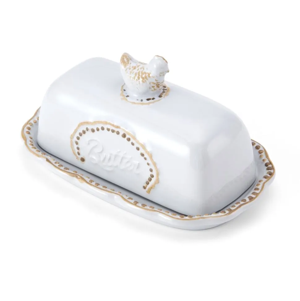 Farmhouse Hen Covered Butter Dish