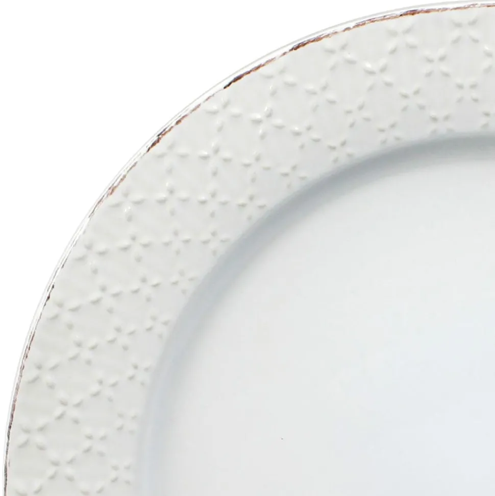 French Lace White Service for 8 with Serveware