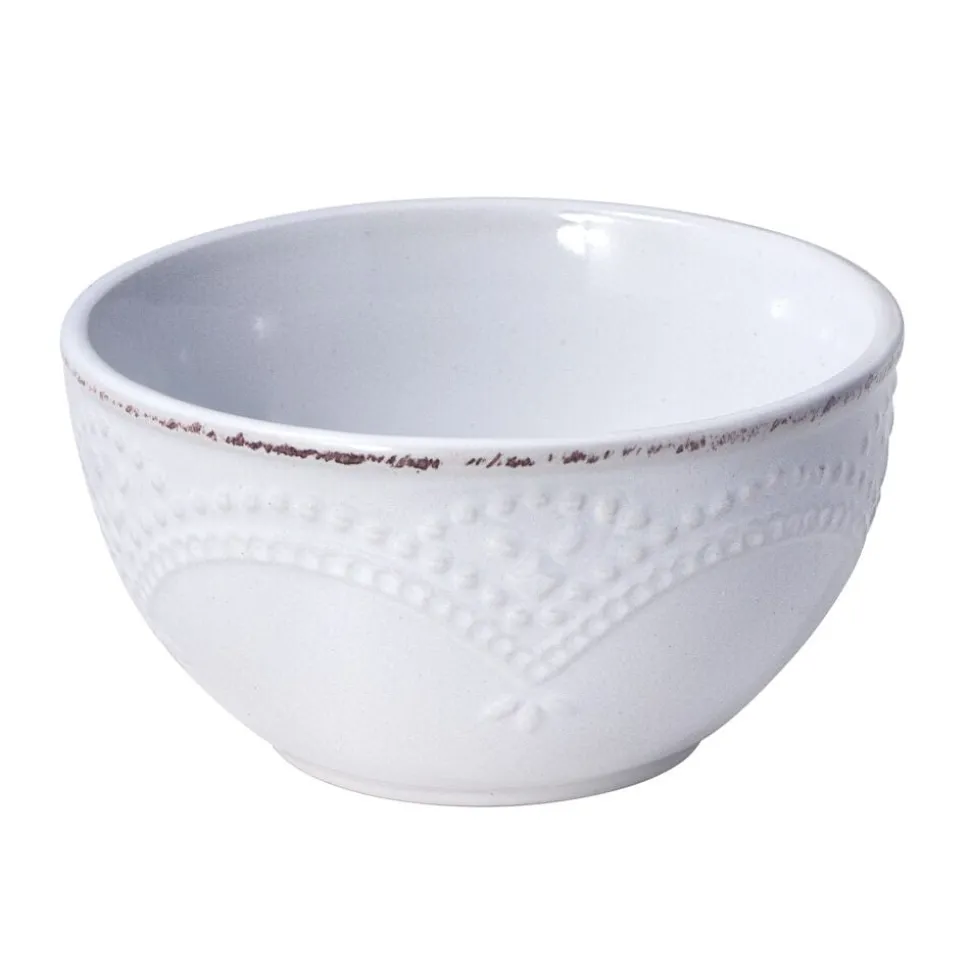 French Lace White Set of 4 Fruit Bowls