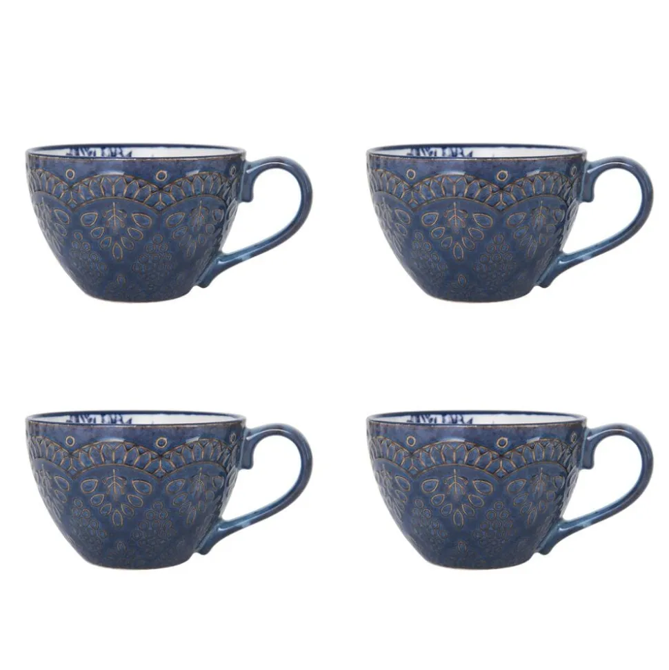 Gabriela Blue 16 Piece Dinnerware Set, Service for 4
