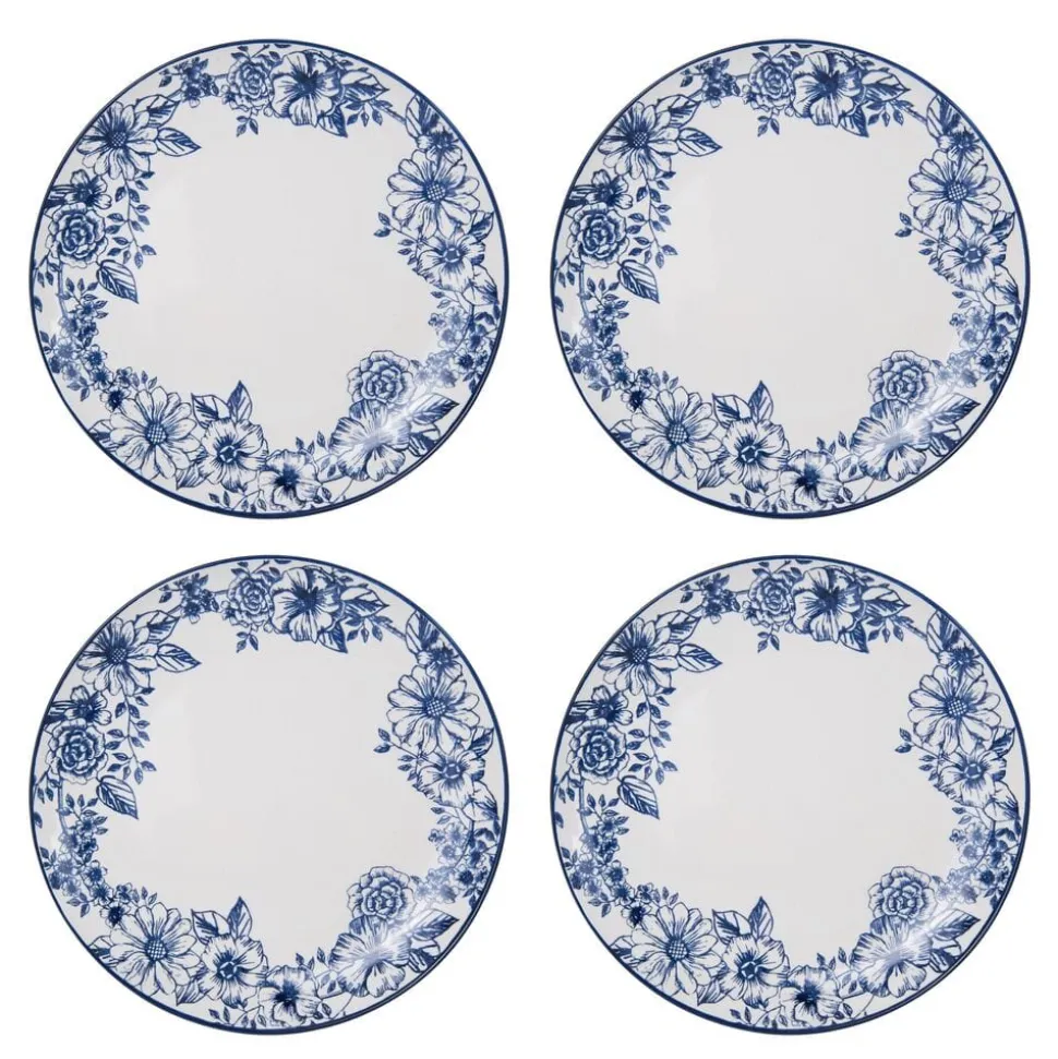 Gabriela Blue 16 Piece Dinnerware Set, Service for 4