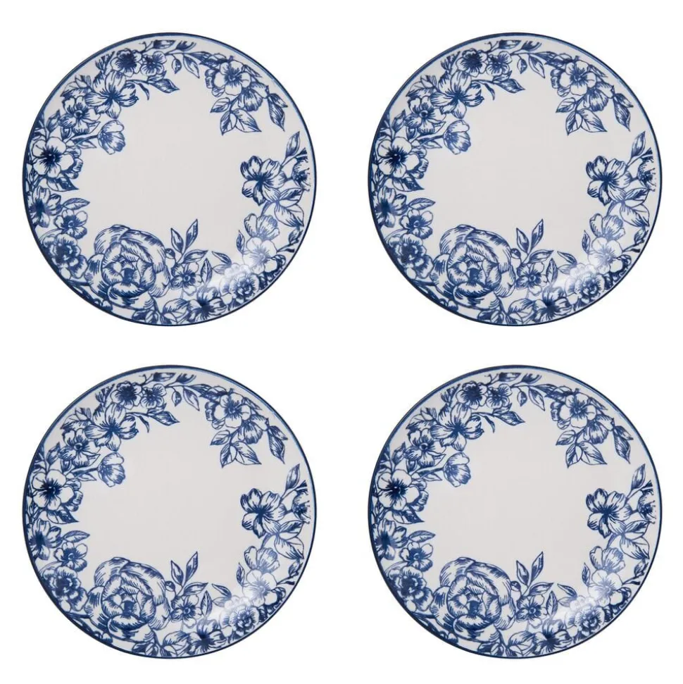 Gabriela Blue 16 Piece Dinnerware Set, Service for 4