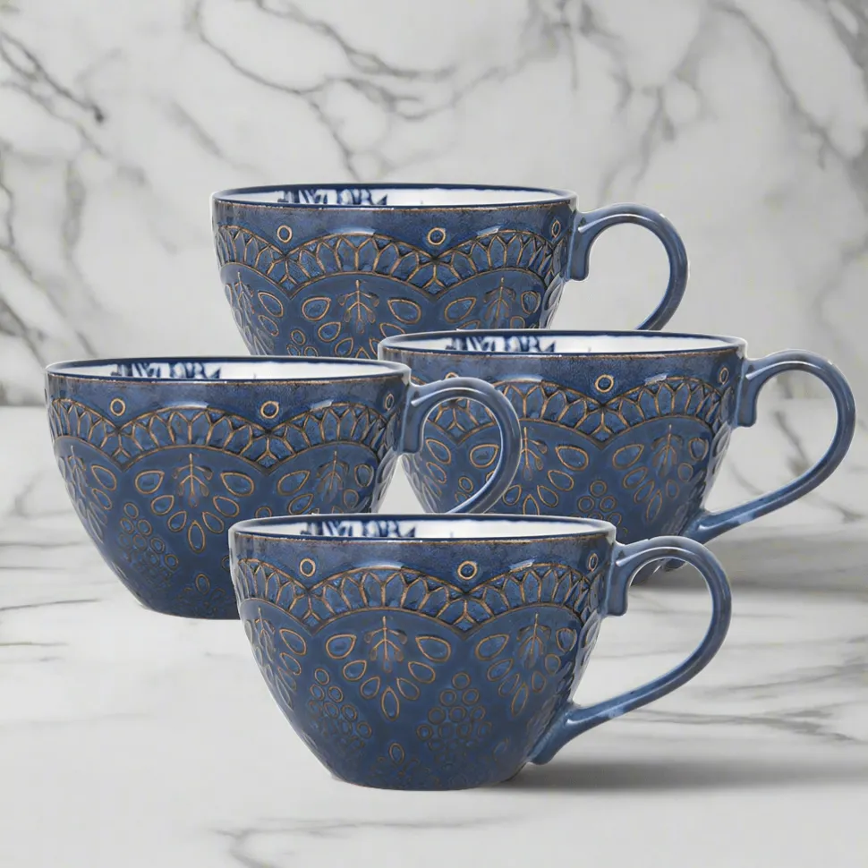 Gabriela Blue Set of 4 Mugs