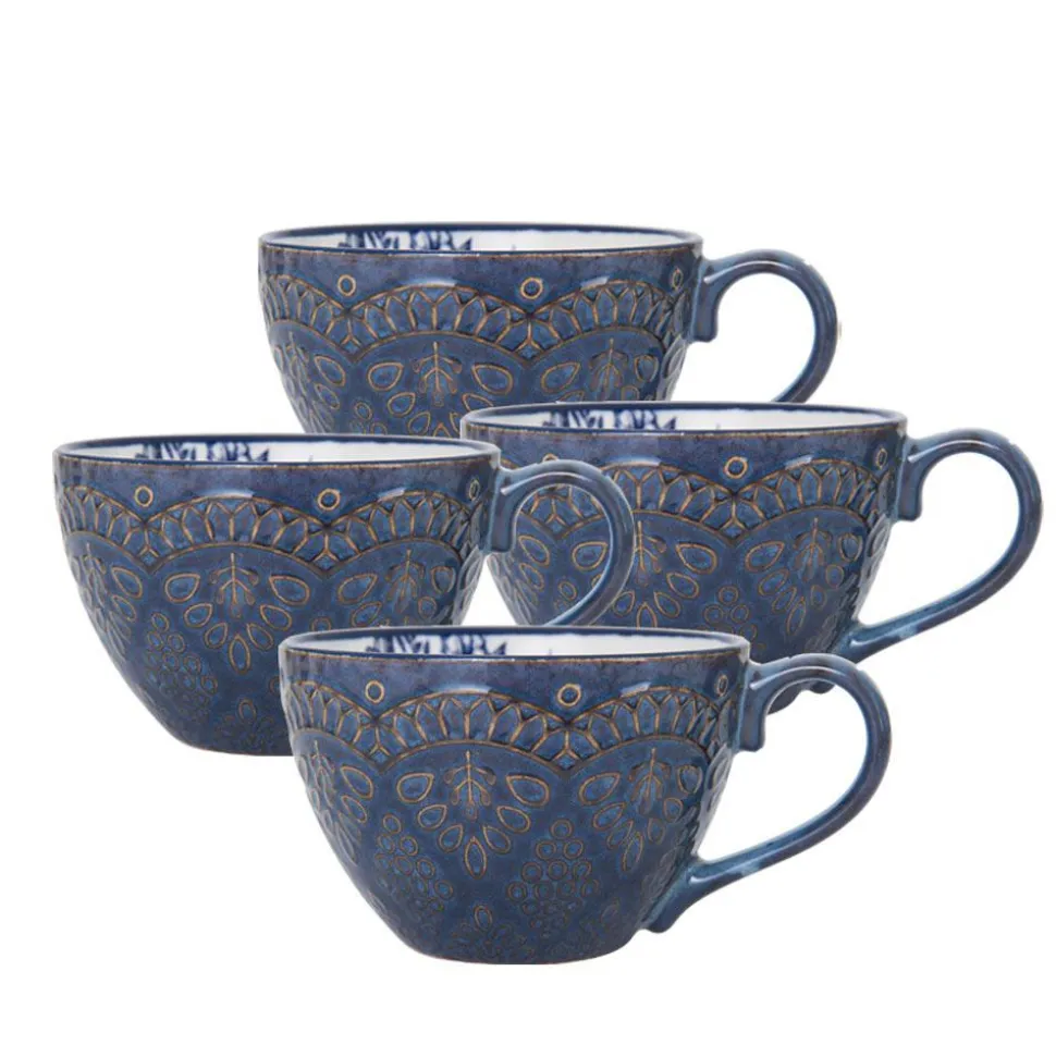 Gabriela Blue Set of 4 Mugs