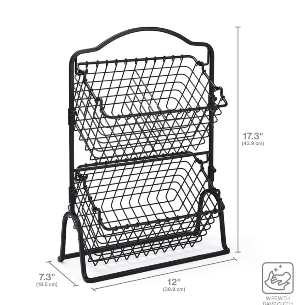 Grid 2 Tier Storage Basket