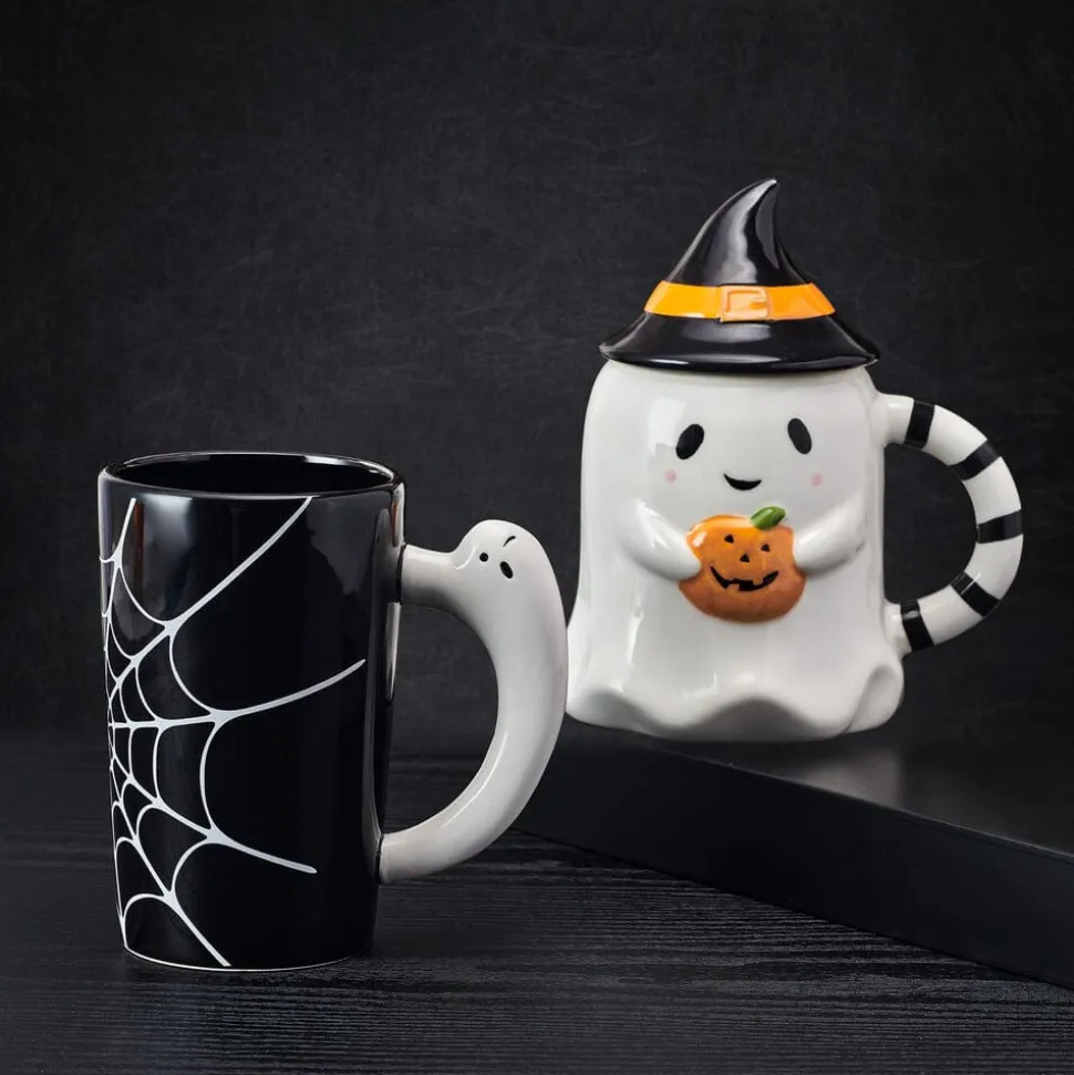 Halloween Ghost Mug with Lid