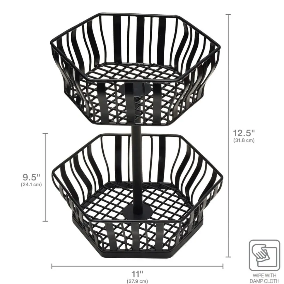 Hex 2 Tier Storage Basket