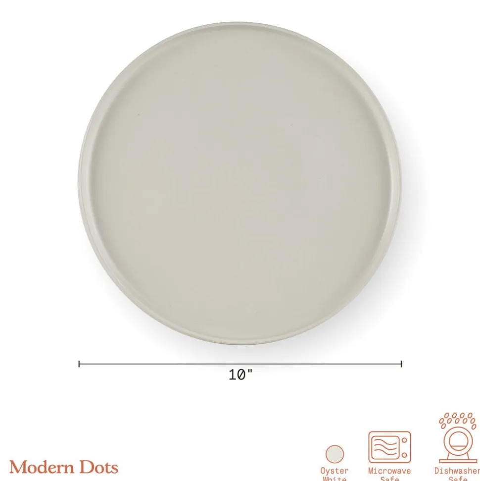 Modern Dots Set of 4 Dinner Plates