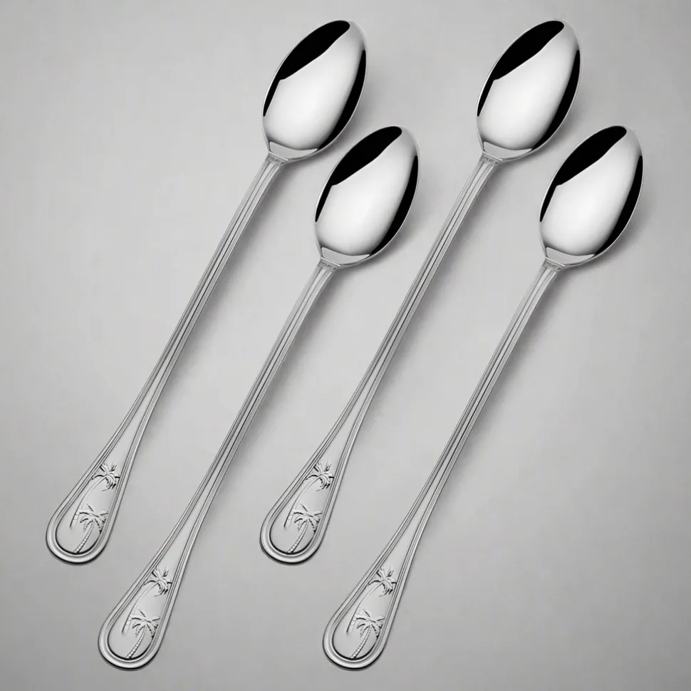 Palm Breeze Set of 4 Iced Beverage Spoons