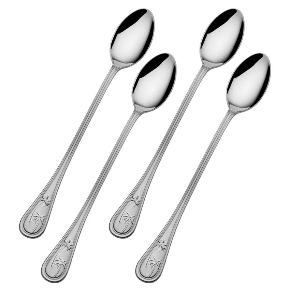 Palm Breeze Set of 4 Iced Beverage Spoons