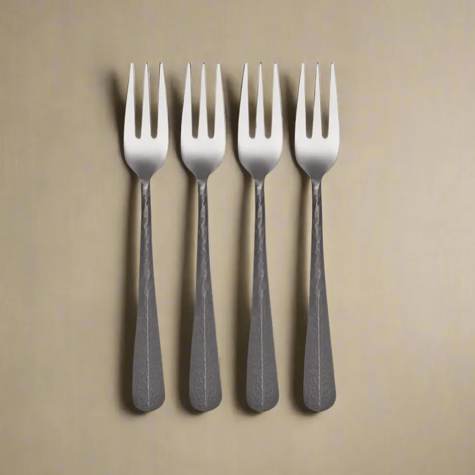Sable Black Set of 4 Appetizer Forks