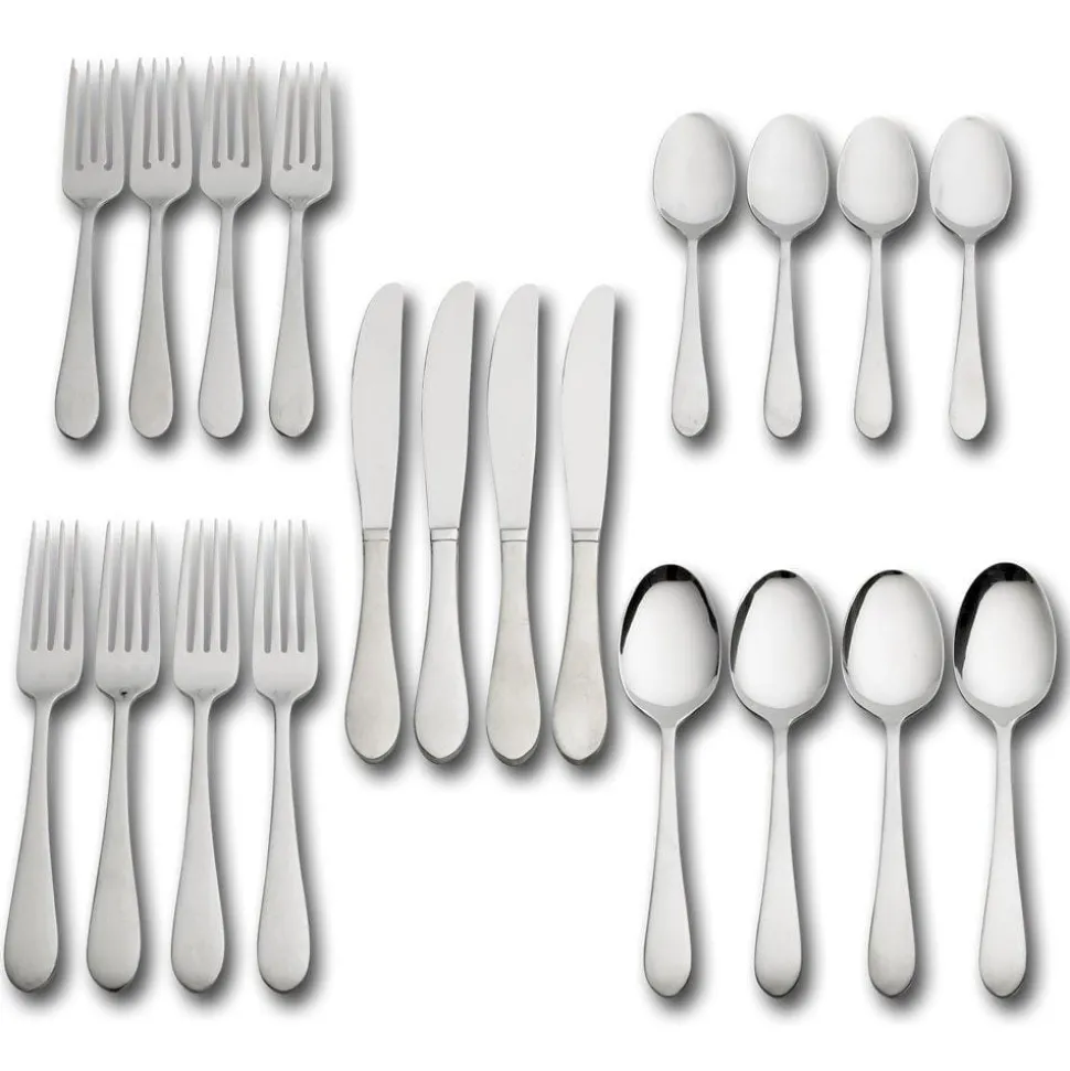 Salisbury Satin 20 Piece Flatware Set, Service for 4