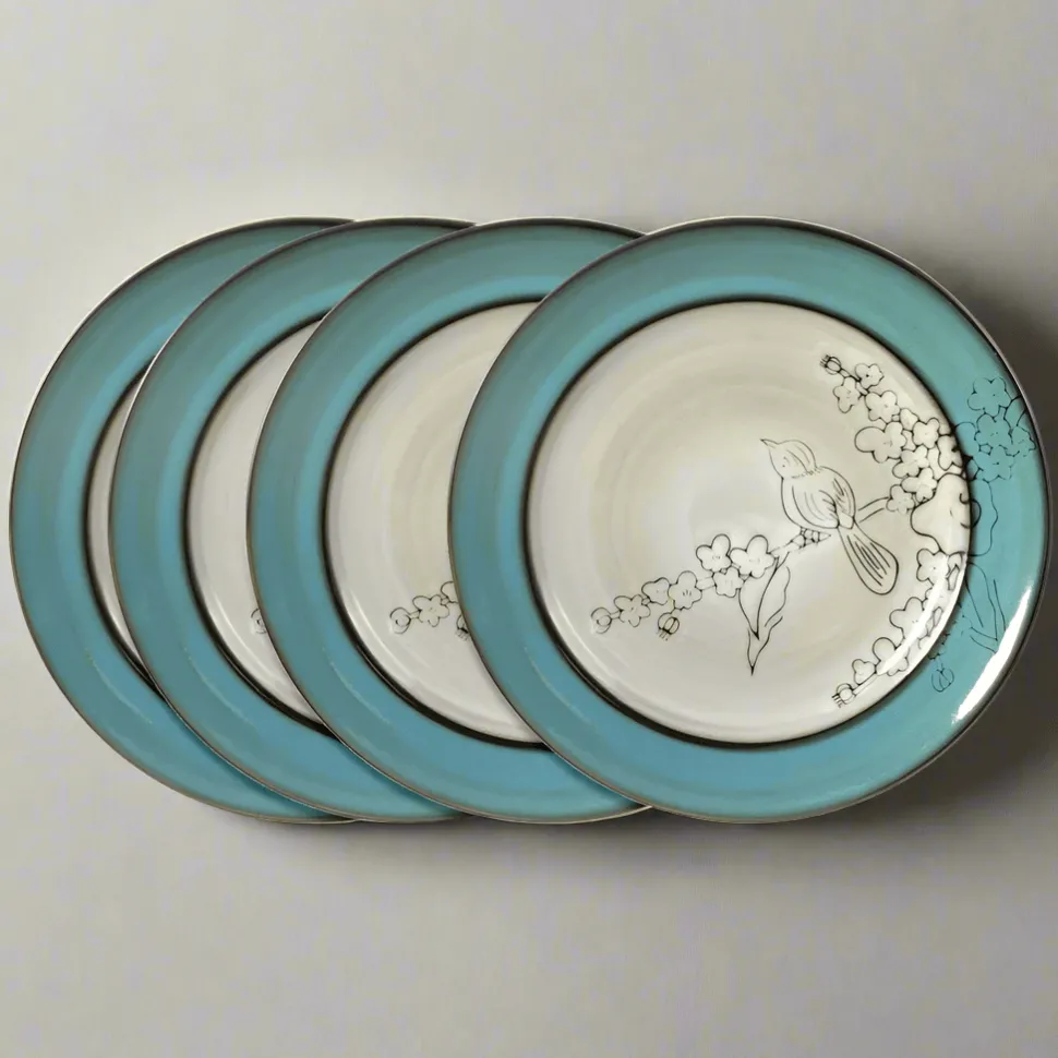 Song Bird Set of 4 Dinner Plates