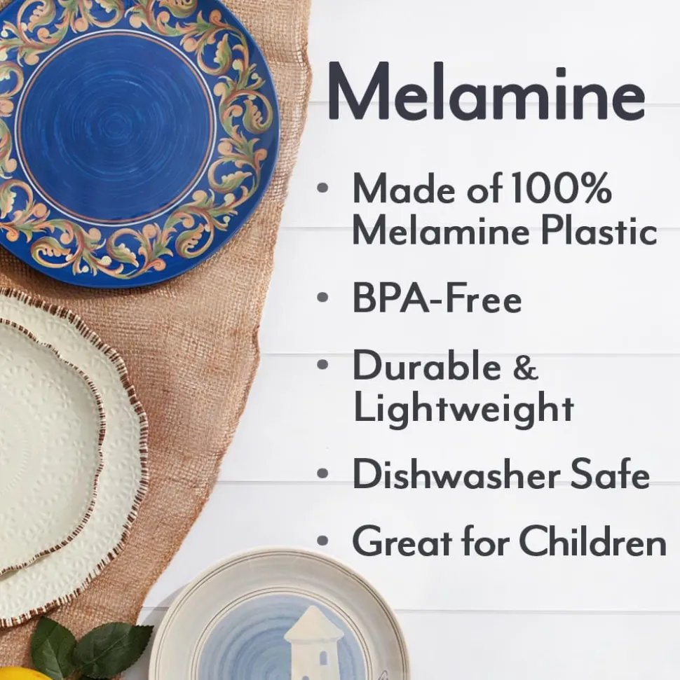Tea Rose Outdoor Melamine Dinnerware Set