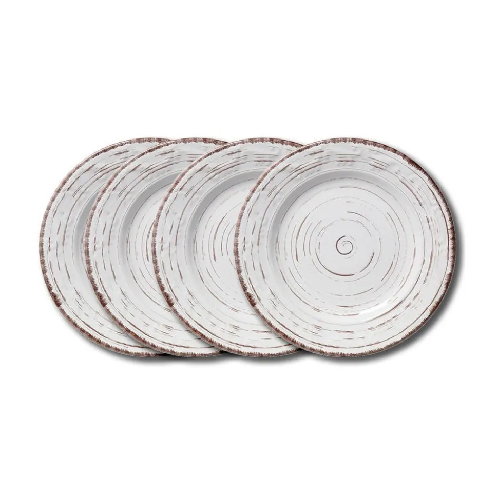 Trellis White Set of 4 Salad Plates