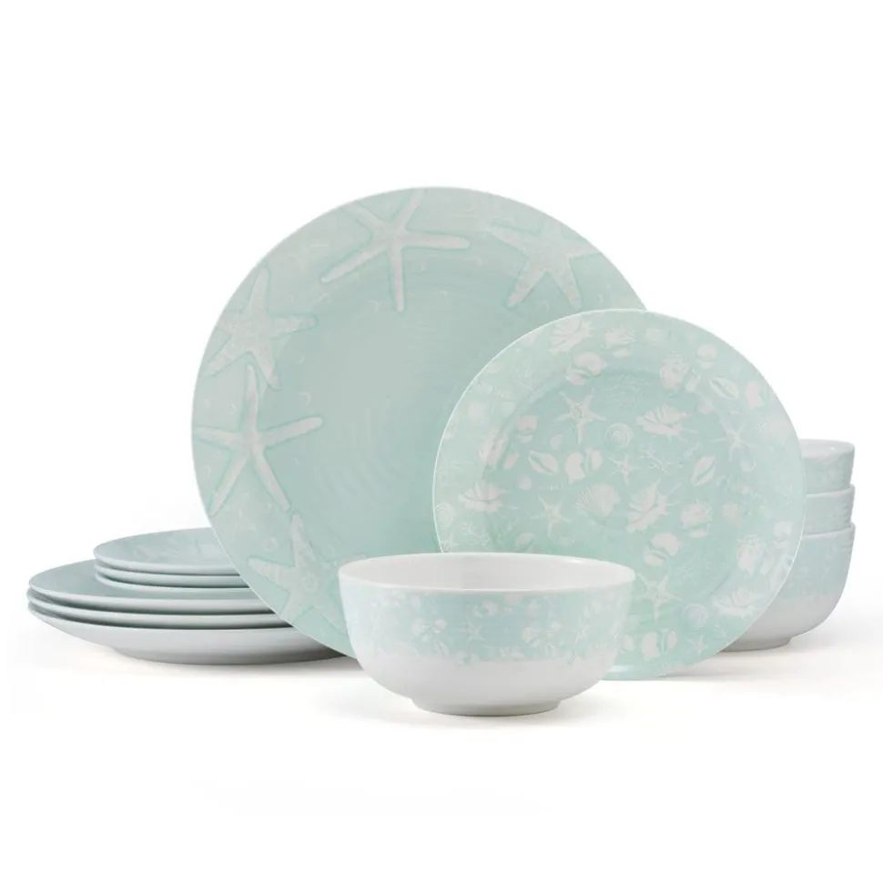Venice 12 Piece Outdoor Melamine Dinnerware Set, Service for 4