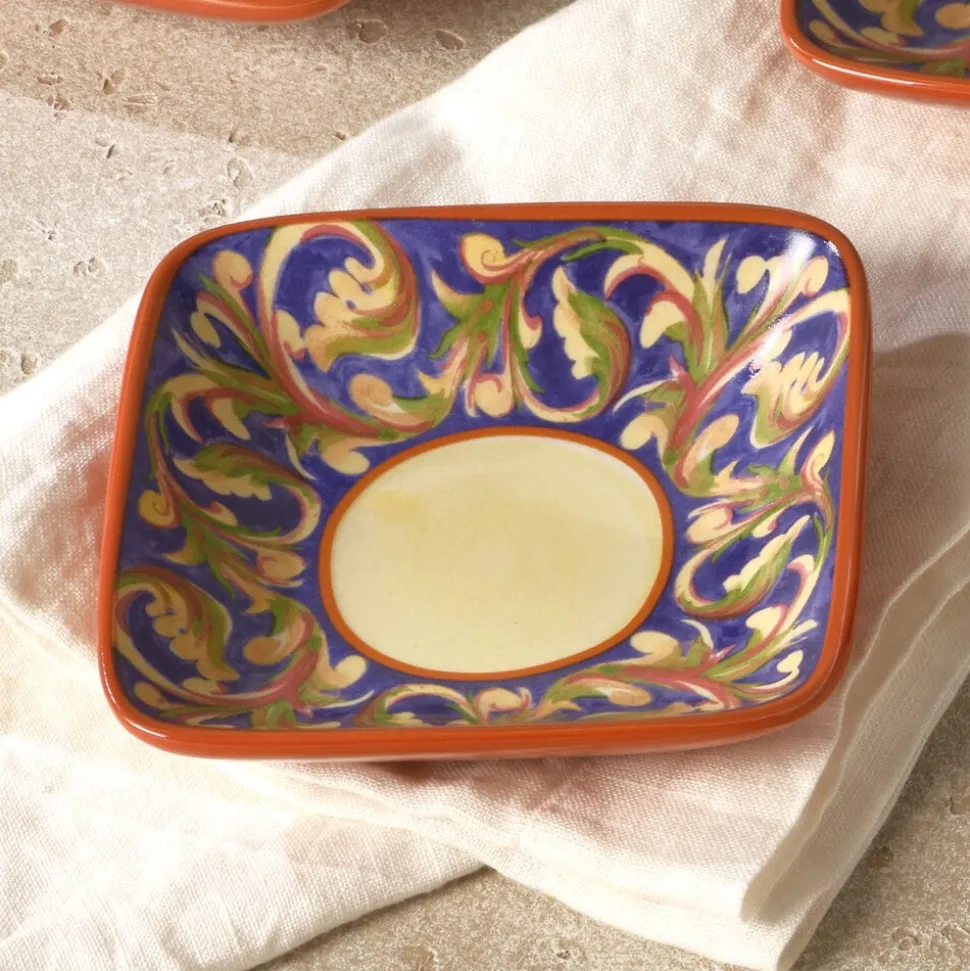 Villa della Luna® Square Ceramic Wine Tapas Plate