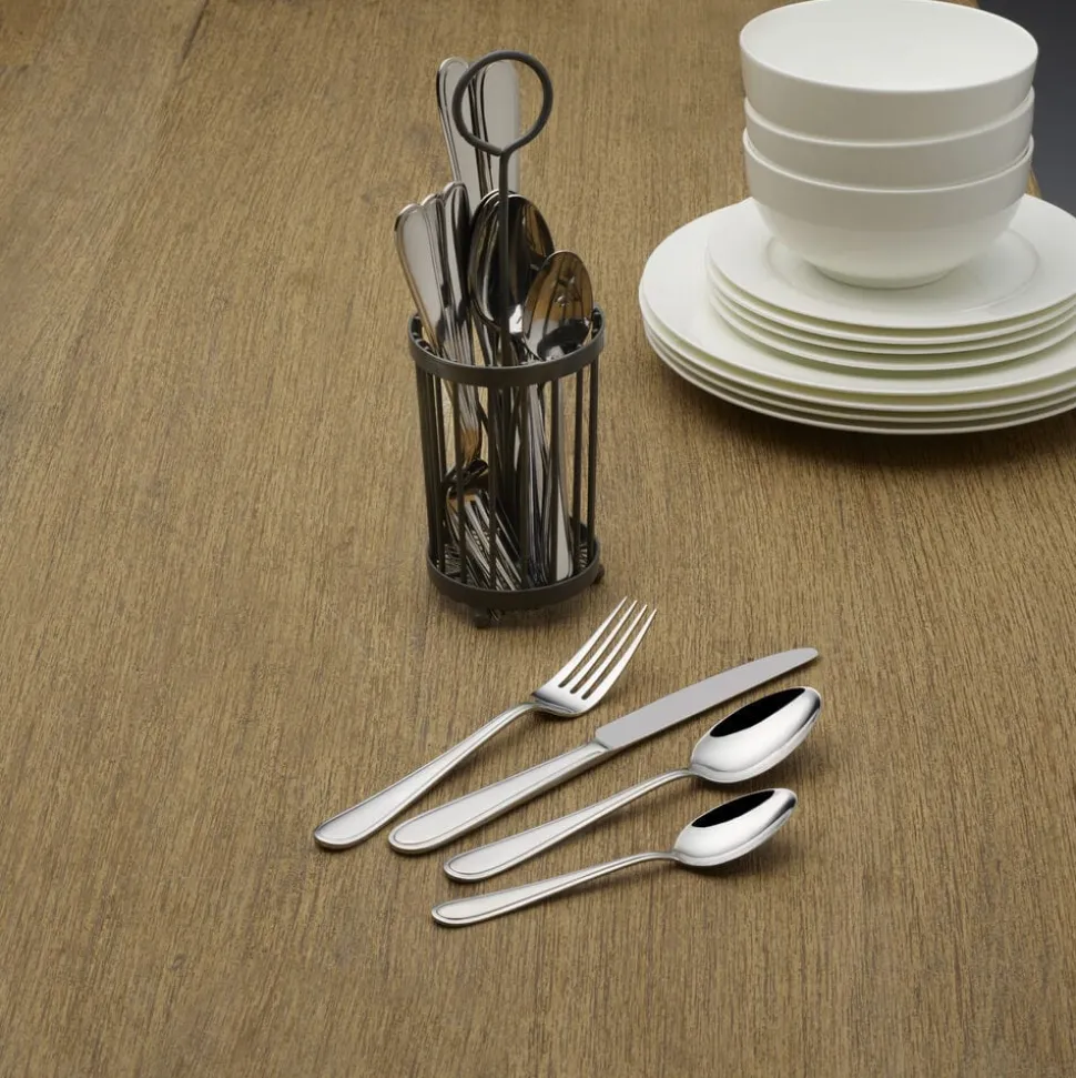 Westfield 16 Piece Flatware Set with Wire Caddy, Service for 4
