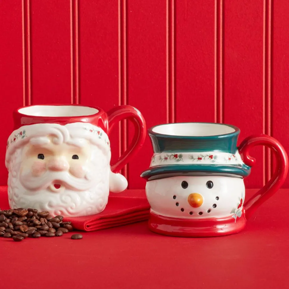 Winterberry® Santa Figural Mug